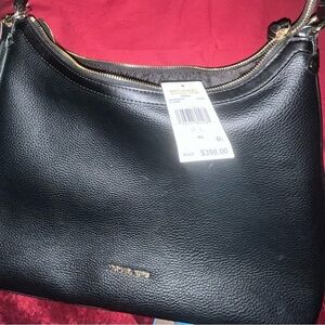 Michael Kors Black Pebbled Leather Hobo Bag newish with tags